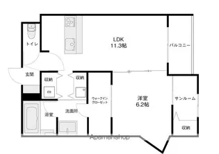 SHINE RIVER Ⅰ(シャインリバーアイ)【201号室】の間取り
