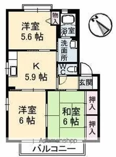 バリュージュ金沢A・B・C・D棟【A102号室】の間取り