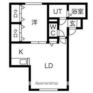 スノーチャイルド一番町【106号室】の間取り