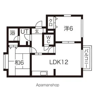 アップルヴィレッジV【2階】の間取り