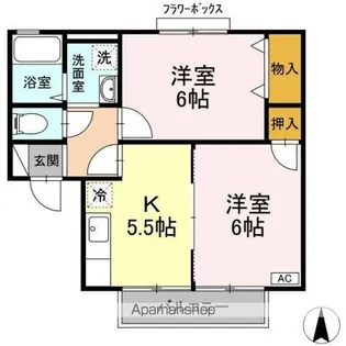 エミネンス四季 B【2階】の間取り