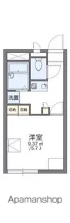 レオパレスこうべ山手2番館【104号室】の間取り