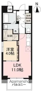 アルファレジデンス錦町【4階】の間取り