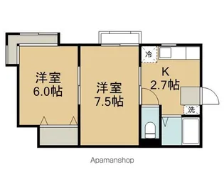 ファミール上堂【201号室】の間取り