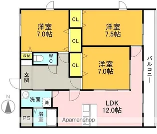 GRANDカメリア【2階】の間取り