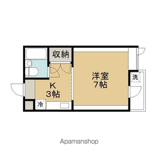 ハイツおおくら【3-F号室号室】の間取り