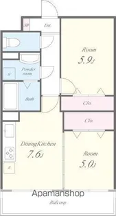 アトリオ石神井公園【2階】の間取り