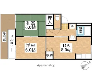 コーポリーベ【1階】の間取り