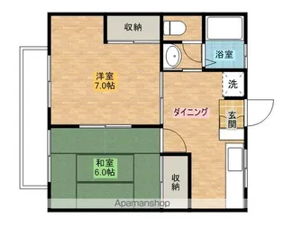 キャトルセゾン【102号室】の間取り