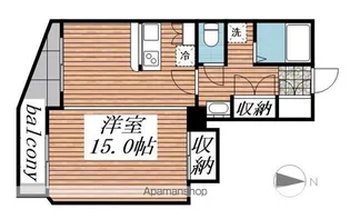 東京都新宿区北新宿1丁目【マンション】の間取り