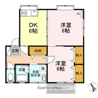 グリーンハウスマツダ B【1階】の間取り