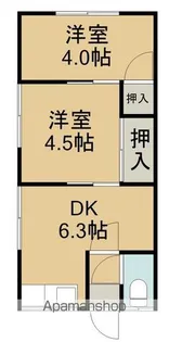 くるみ荘【5号室】の間取り
