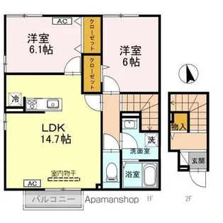 エスポワール【201号室】の間取り