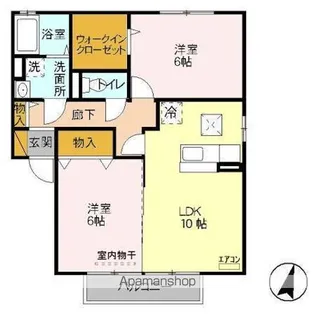 ロイヤルスクエア B【1階】の間取り