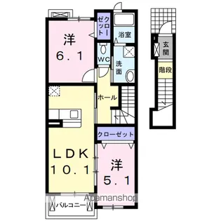 ラフレシールKM【2階】の間取り