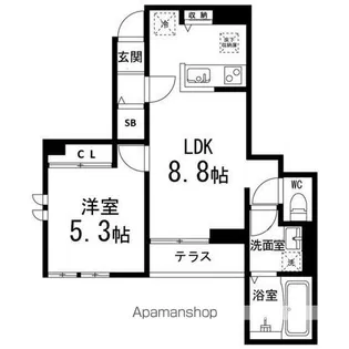 ハウスセレニティー【101号室】の間取り