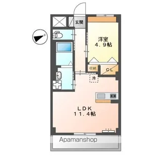 CASA KONFORTO (カーサ・コンフォルト)【2階】の間取り