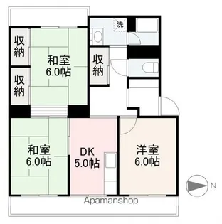 ヴィラ・アンソレイエ木太町【303号室】の間取り