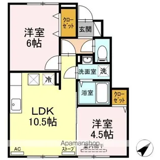 グリューンブルク【1階】の間取り