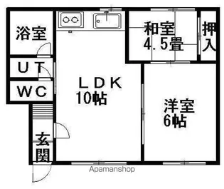 アムクレスト発寒【2階】の間取り