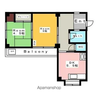 フジメゾン・西尾【4階】の間取り