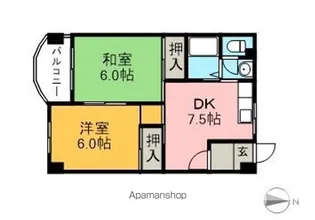 岡林マンション【2階】の間取り