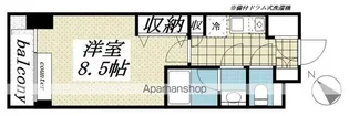 メゾン・ド・ヴィレ日本橋中洲【8階】の間取り