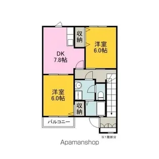 ハイコーポS【201号室】の間取り