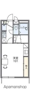 レオパレス飛馬【104号室】の間取り