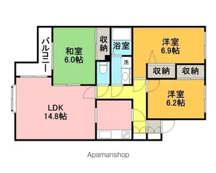 リッシェル浦和【203号室】の間取り
