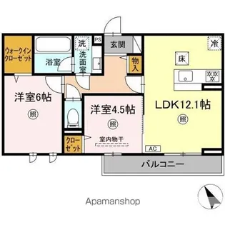 トリシアテラス【1階】の間取り