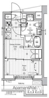 1DKの間取り画像