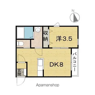ルミエール東仙台【203号室】の間取り