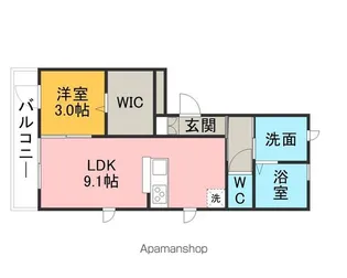 リーリエ【3階】の間取り