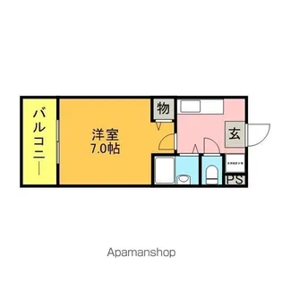 ラオム21【201号室】の間取り