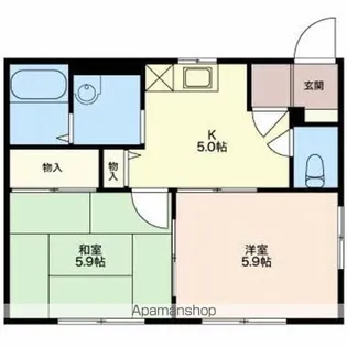 ディアス松美【1階】の間取り