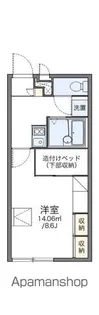 レオパレスセーヴェ【1階】の間取り
