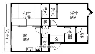 リバーサイド鬼頭【203号室】の間取り
