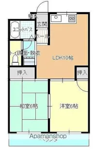 コーシンハイツ【101号室】の間取り