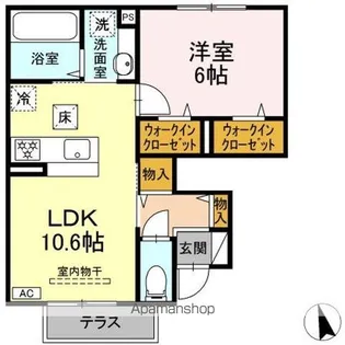 トリシア エンテレイア【1階】の間取り