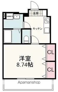 アヴェニール屋形町【103号室】の間取り