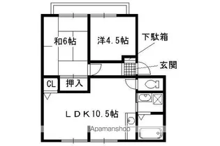 六地蔵ハイツ【201号室】の間取り
