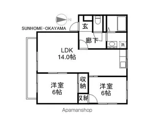 ソレア【101号室】の間取り