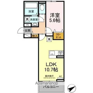 ルフレ香椎駅東【2階】の間取り