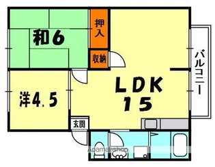 ウイロウハイツ【1階】の間取り