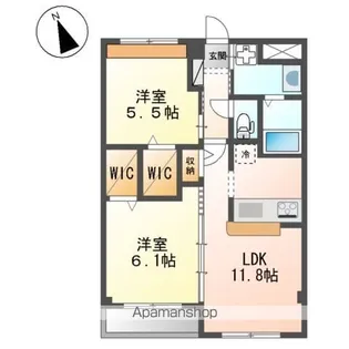 グランコスモA【1階】の間取り