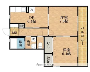 エスポワールA棟【1階】の間取り