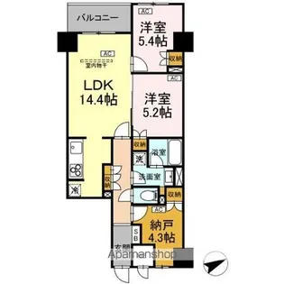 サンジョイアゼロ【6階】の間取り