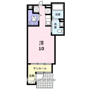ユズリハ五十人町【1階】の間取り