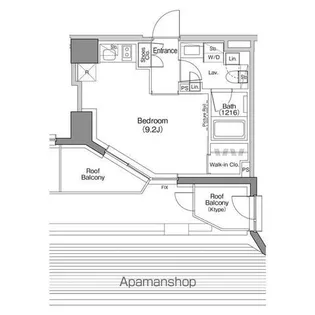 ザ・パークハビオ神楽坂香月【5階】の間取り